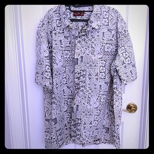3XL Mens Coral Reef Aloha Shirt